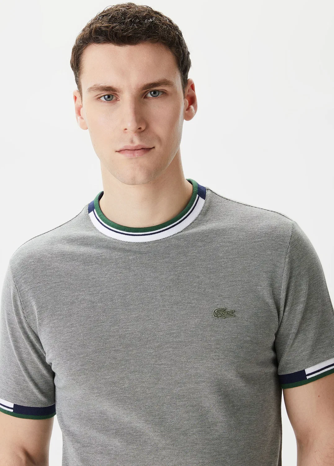 Футболка Lacoste Regular Fit, хаки — фото 4