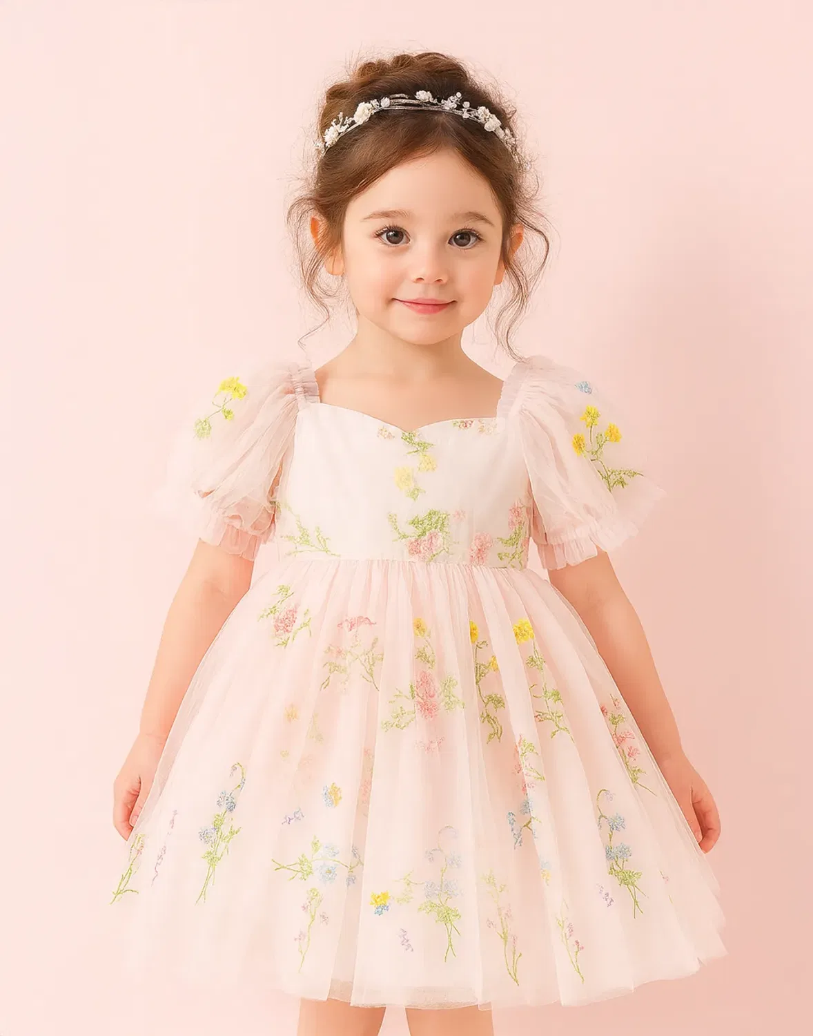 Детское платье для девочек с принтом Charlee Lilly + Bo, Pink