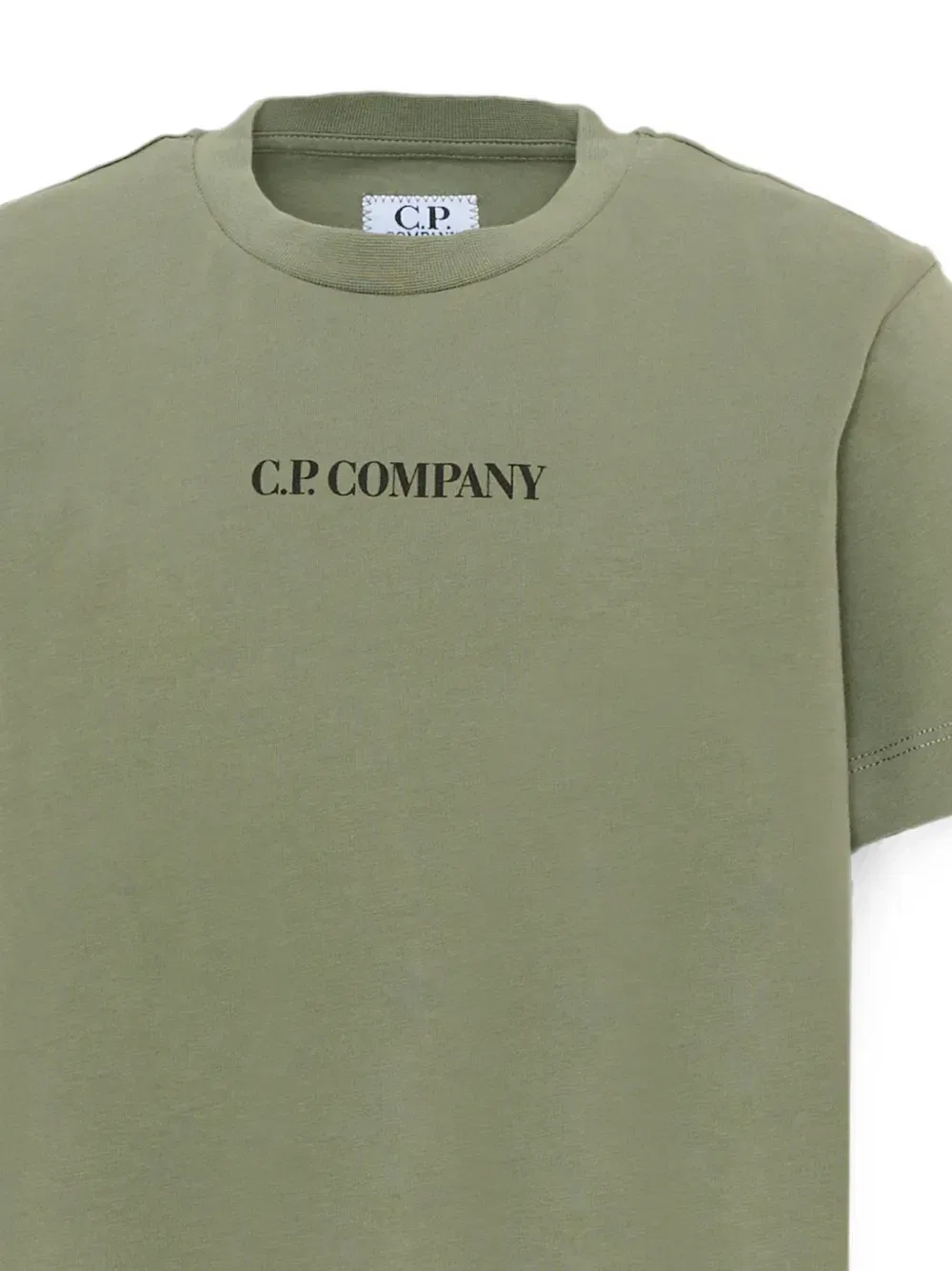 Футболка из хлопка с логотипом C.P. Company Kids, зеленый — фото 3