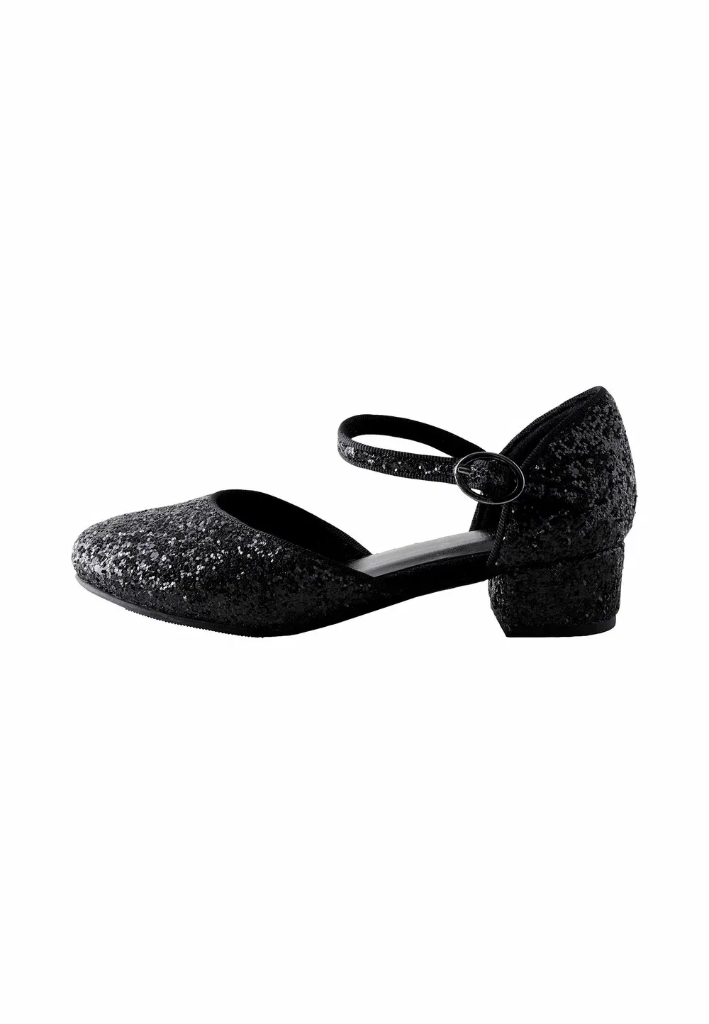 Балетки с ремешком на щиколотке Next, Black Glitter