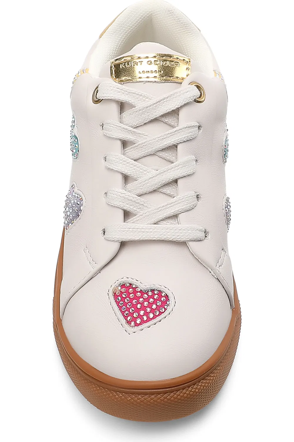 Кроссовки детские с кристаллами Mini Lane Love Crystal Heart Kurt Geiger London, Rainbow — фото 3