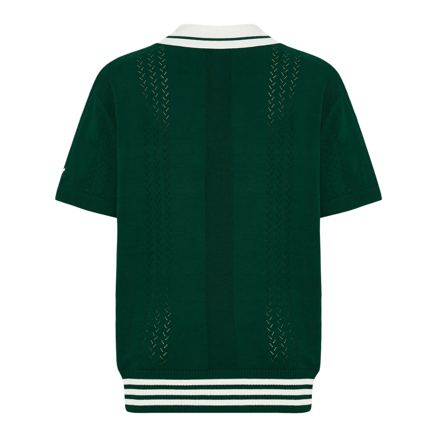 Мужское поло с воротником, умеренный прямой крой Adidas Originals, Dark Green — фото 3