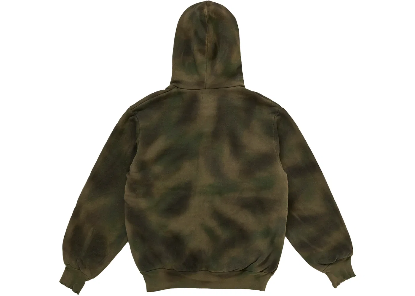 Мужское хлопковое худи на молнии с капюшоном Vintage Zip Up Hooded Supreme, оливковый — фото 2