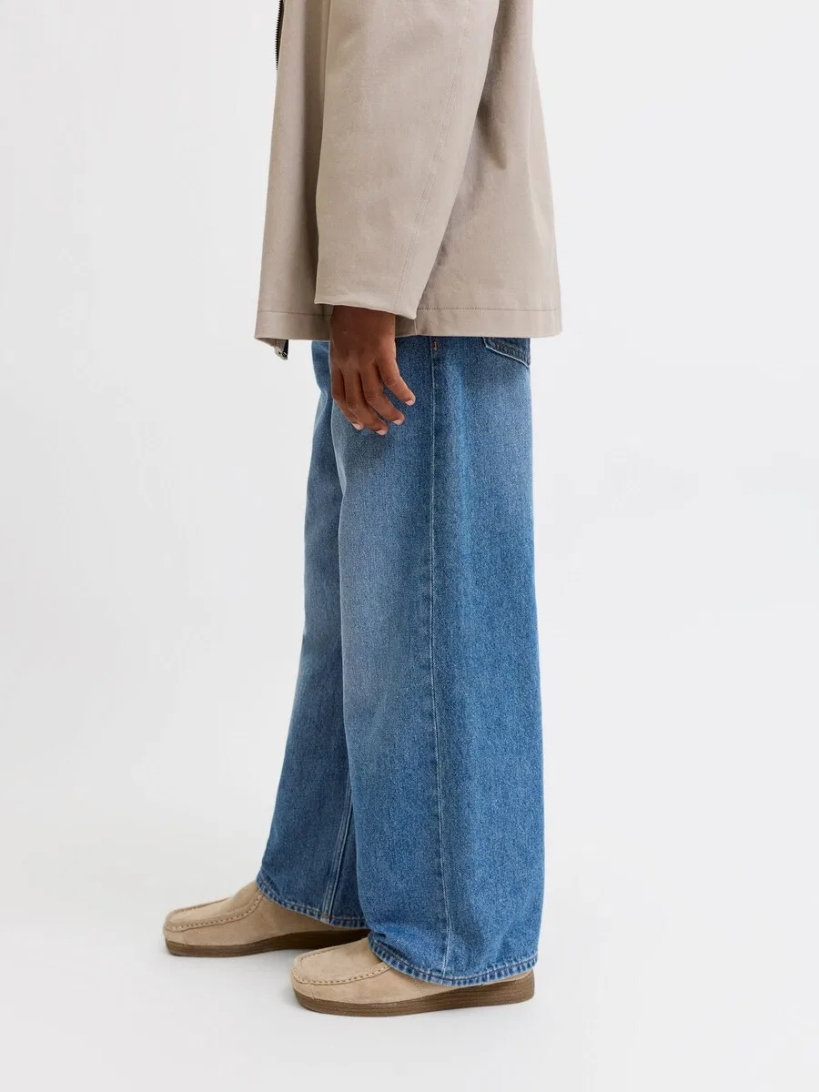 Джинсы Jack & Jones Junior Wide leg Jeans 'JJIDave JJOriginal' синего цвета — фото 4