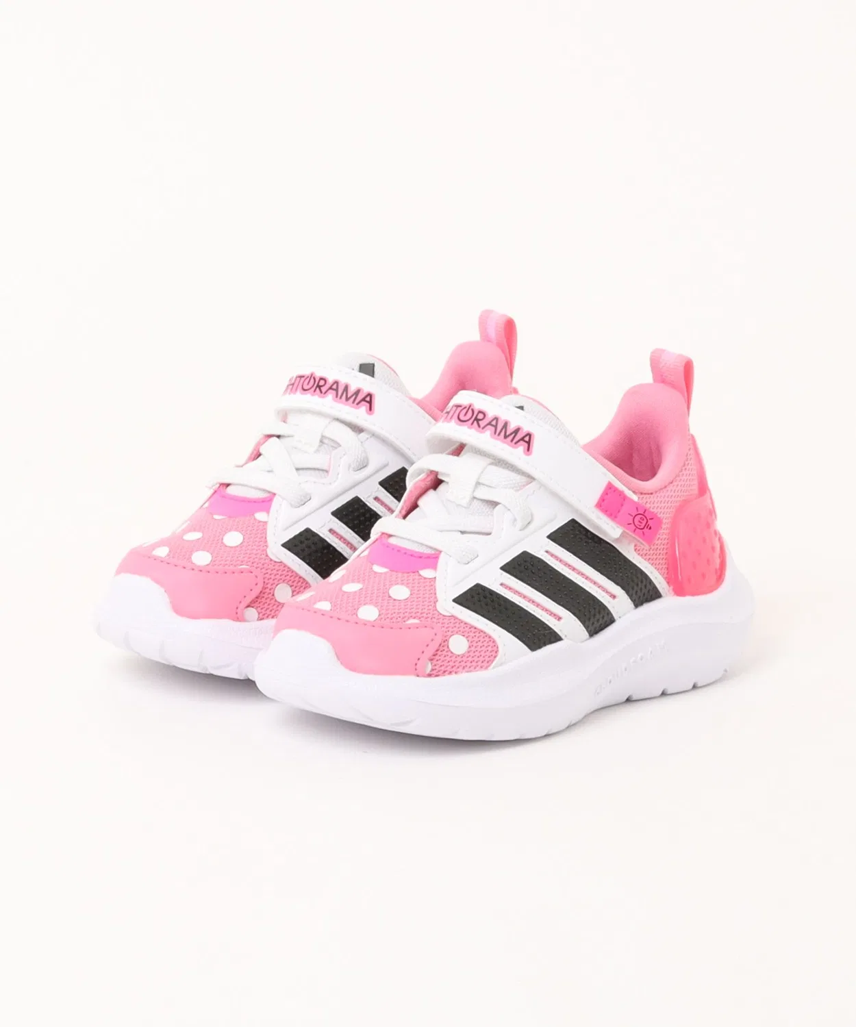 Детские кроссовки с принтом горошек Lightorama RNR Mini EL Adidas, Pink