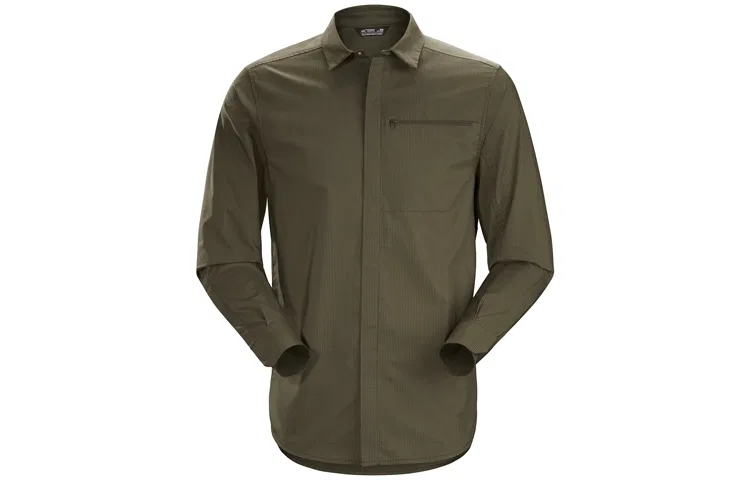 Мужская рубашка с острым воротником Arcteryx, Dracaena Green/Dracaena