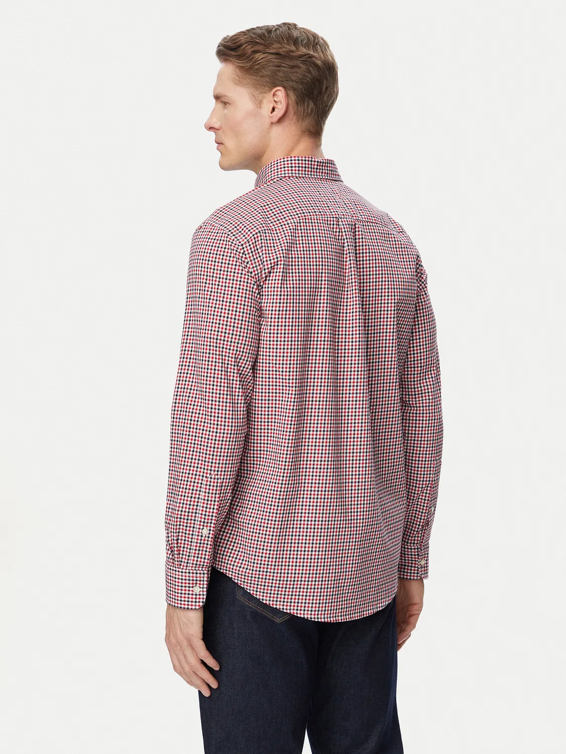 Мужская рубашка стандартного кроя Gingham Tommy Hilfiger, красный — фото 3