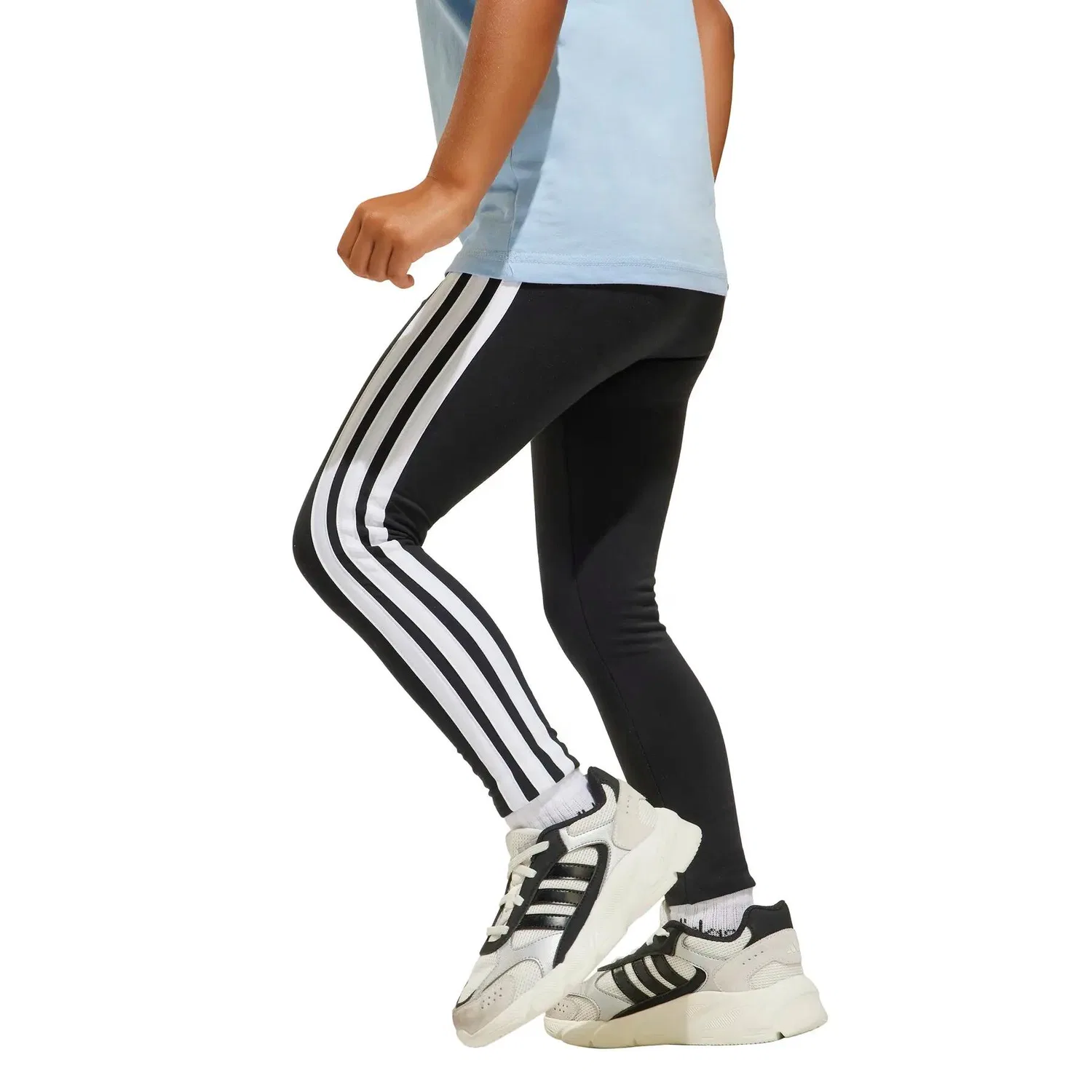 Детские леггинсы с тремя полосками adidas Essentials, Черный — фото 4