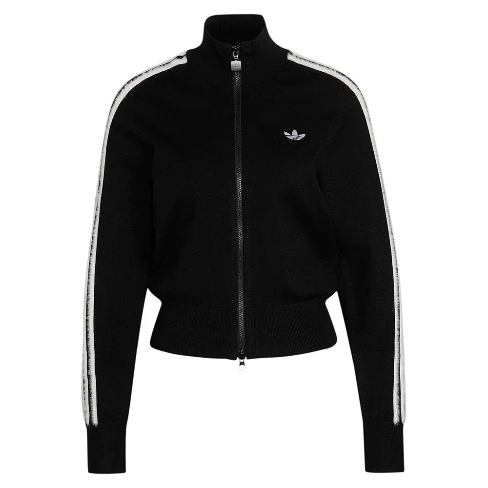 Худи на молнии Knitted Firebird Adidas Originals, черный — фото 3