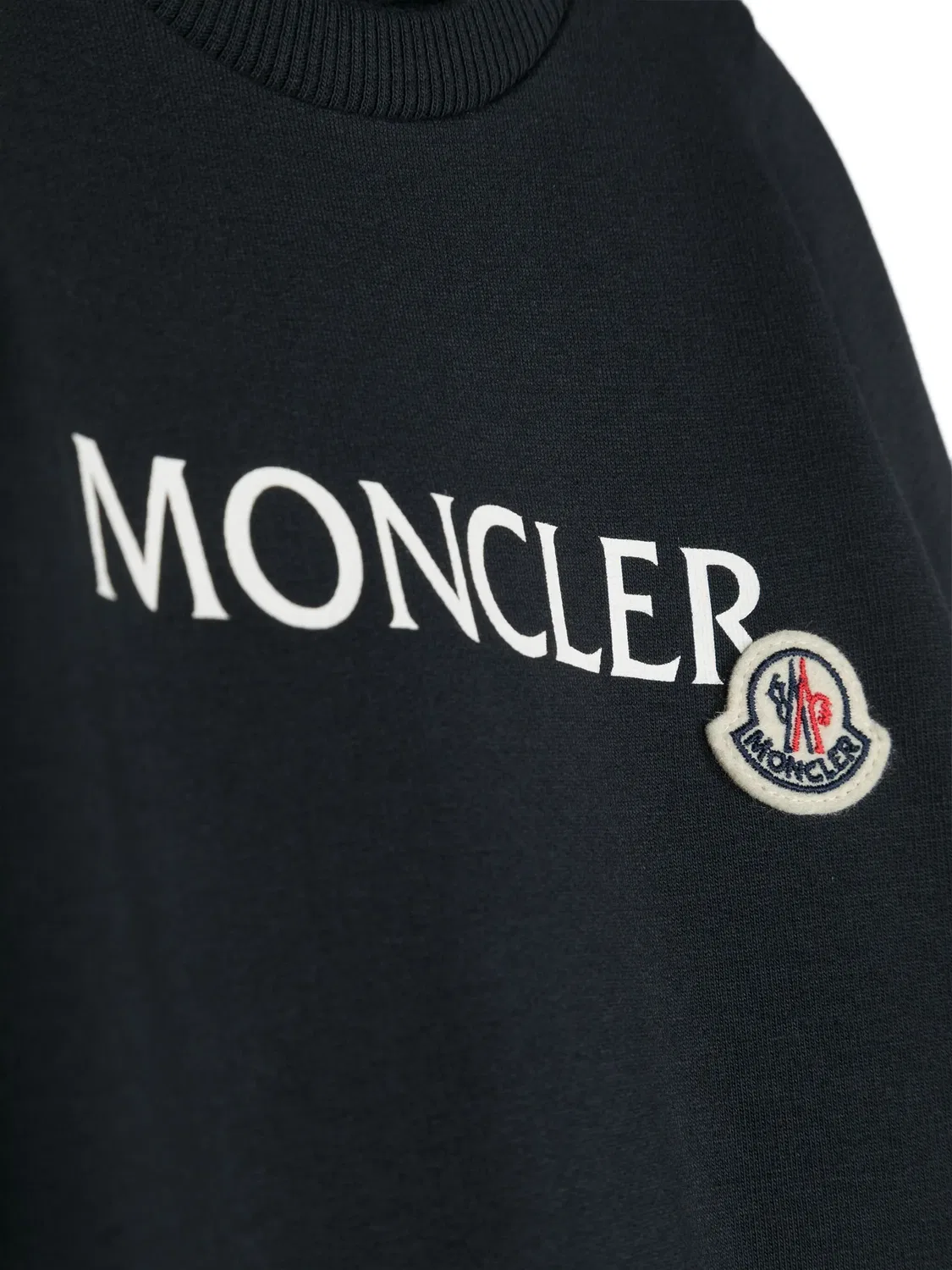Moncler Комбинезон с принтом логотипа темно-синего цвета — фото 2