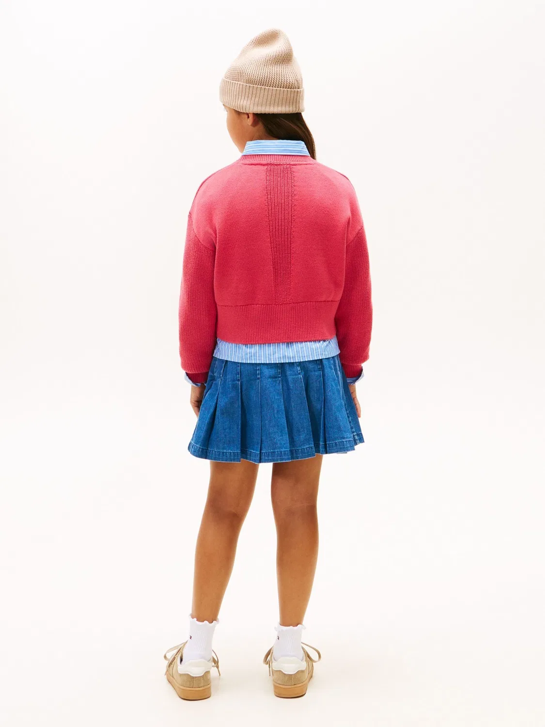 Джемпер свободного кроя с вышивкой логотипа Tommy Hilfiger, Красный — фото 3