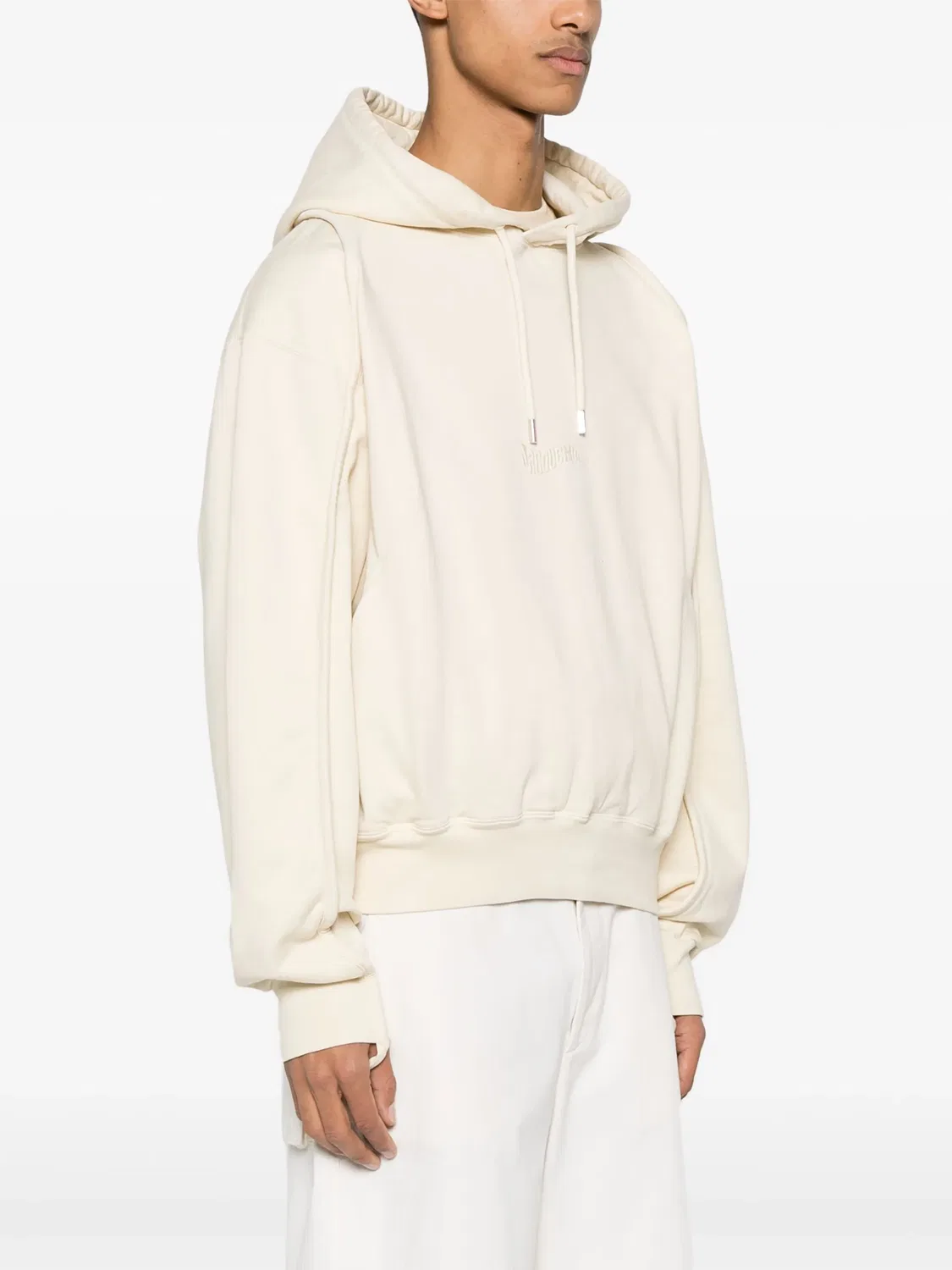 Худи из органического хлопка светло-желтого цвета Jacquemus, нейтральные — фото 4