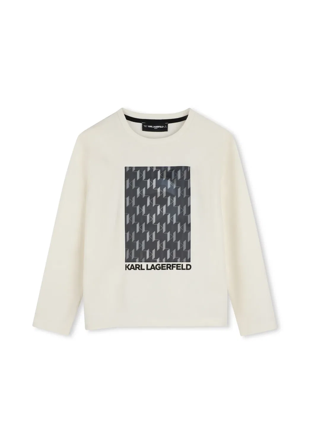Футболка с длинным рукавом унисекс - топ с длинным рукавом Karl Lagerfeld Kids, Creme