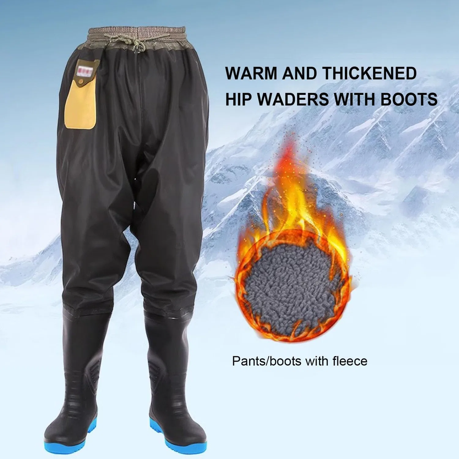 Мужские брюки-забродники легкие с карманами, модель Hip Waders, Nero — фото 3