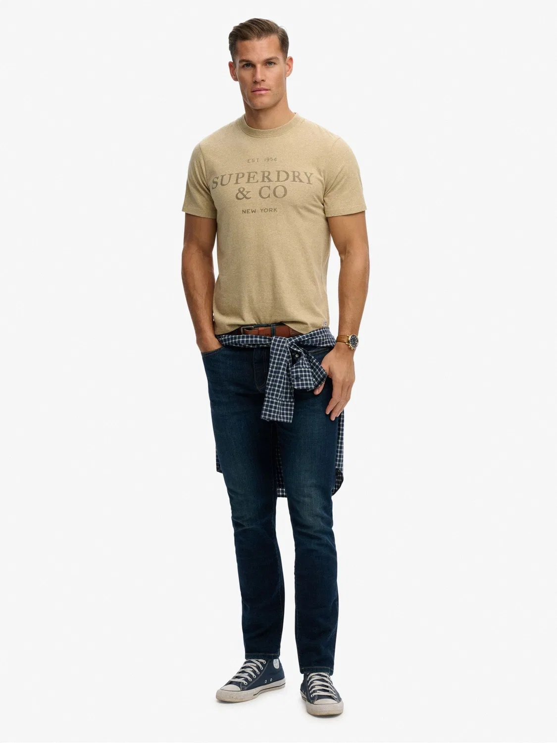 Футболка свободного кроя 1954 Company Superdry, бежевый — фото 4