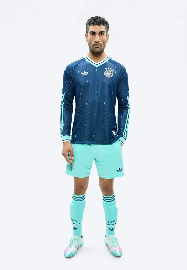Футболка Adidas Performance Deutschland dfb 26 away authentic long sleeve long sleeved top, темно-синий — фото 2