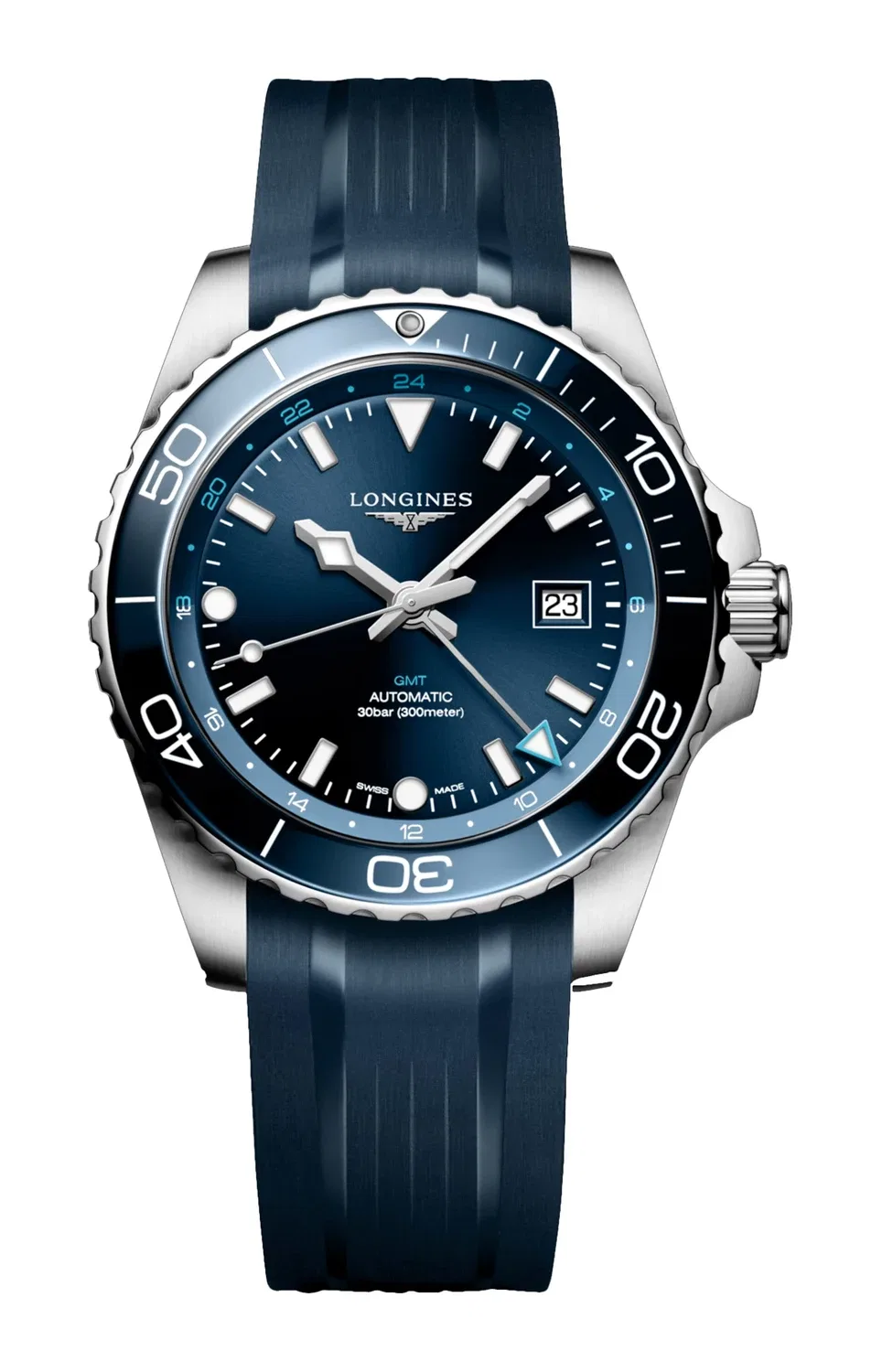 HYDRONOCQUEST GMT 43 ММ - L3.890.4.96.9 LONGINES, черный