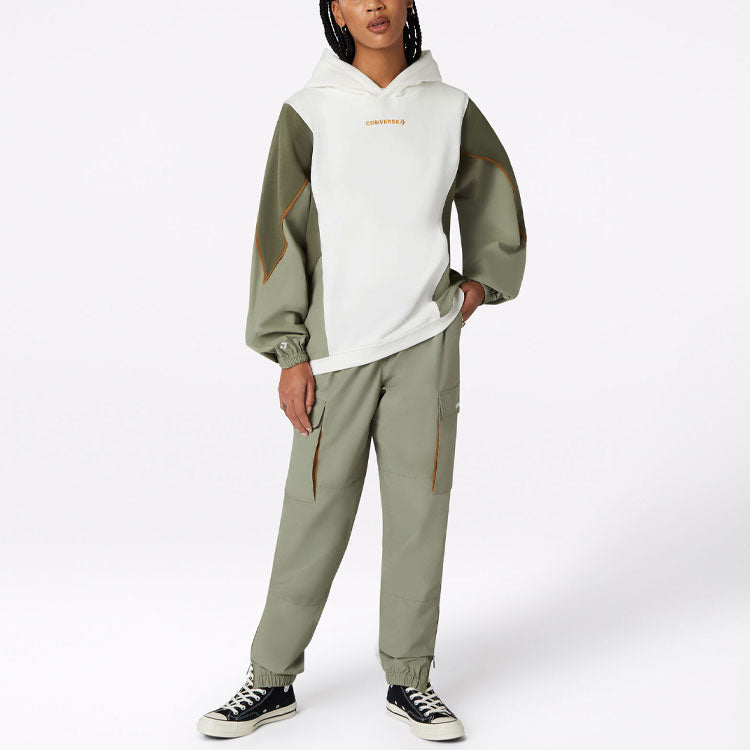 Толстовка Converse Character Irregular Contrasting Colors Knit Loose Hoodie Retro White 10021057-A02 — фото 3