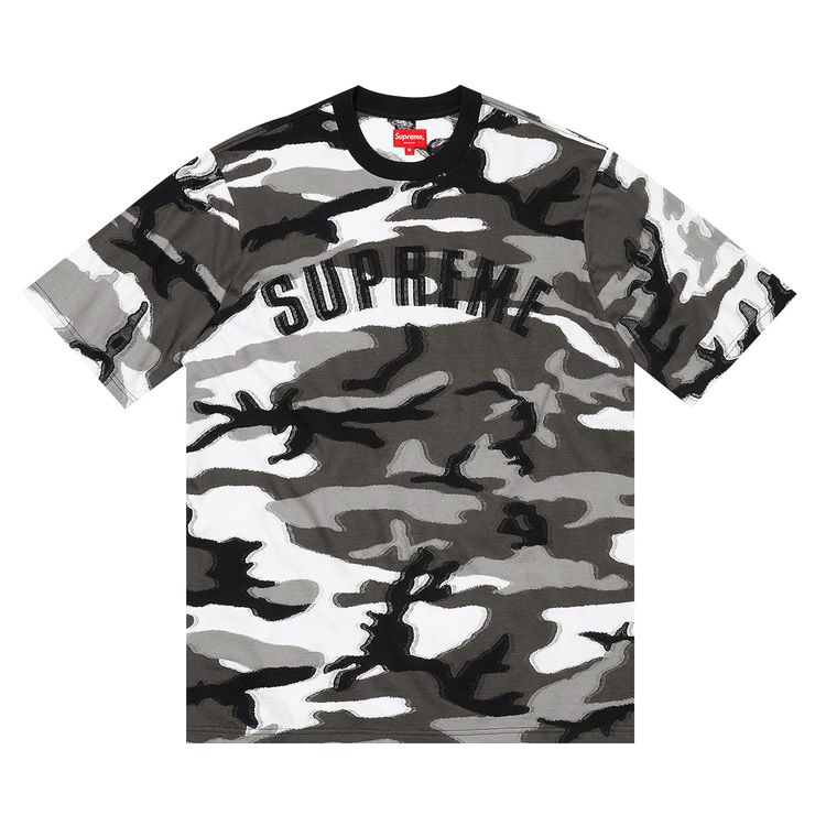

Топ Supreme Intarsia Camo Short-Sleeve Top 'Snow Camo', белый