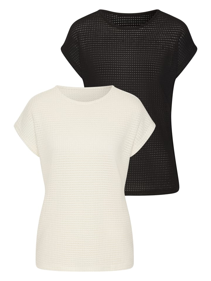 

Рубашка с короткими рукавами кремового и черного цветов Vivance