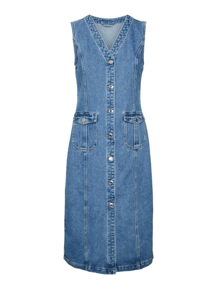 

Платье до колена Vero Moda Kleid, цвет Medium Blue Denim