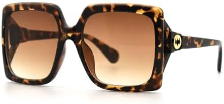 

Женские квадратные солнцезащитные очки, мужские модные солнцезащитные очки с градиентным переходом в стиле ретро, ​​женские солнцезащитные очки UV400 MTZJH, Leopard