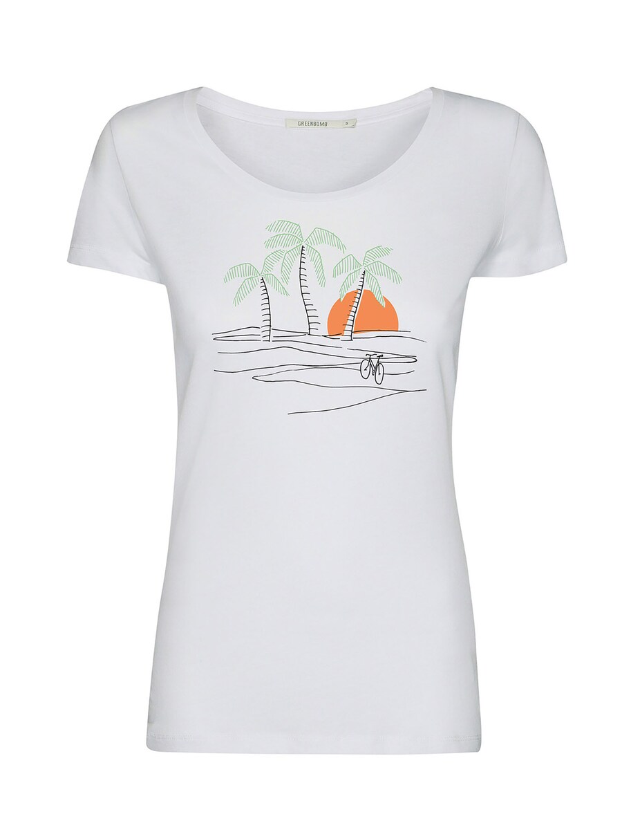 

Рубашка GREENBOMB Nature Sunset Palms, белый