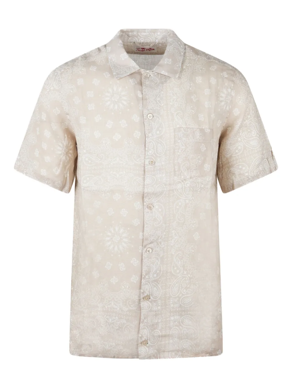 

Рубашка с короткими рукавами и принтом Mc2 Saint Barth, нейтральный