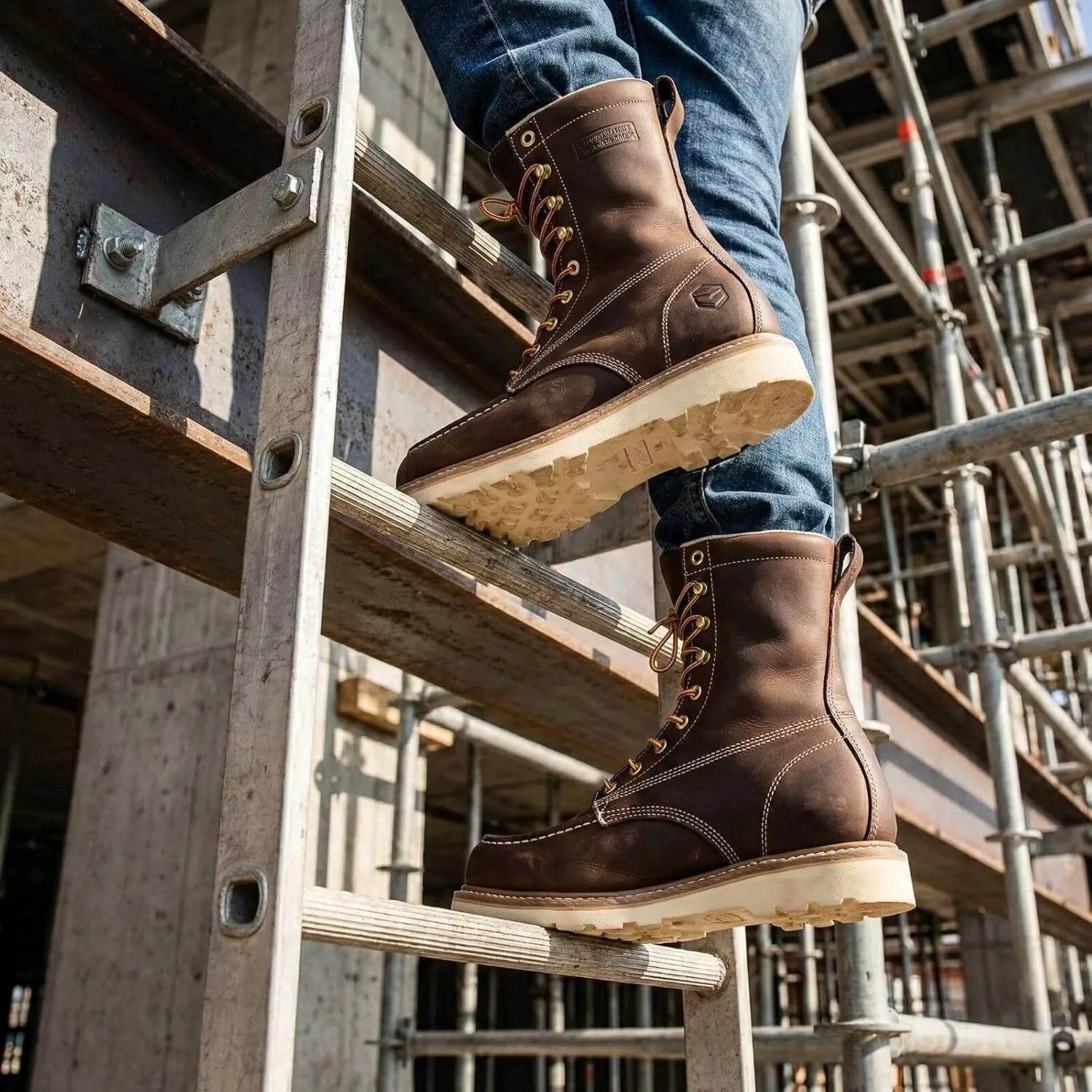 Мужские рабочие ботинки SUREWAY Goodyear Welt, коричневый — фото 2