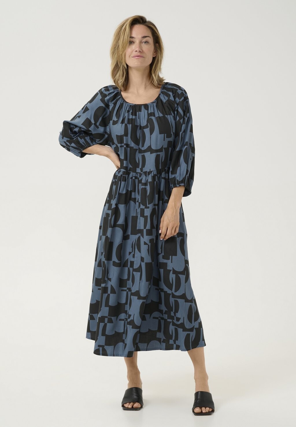 

Дневное платье ROUND NECK 3/4 SLEEVES Kaffe, синий