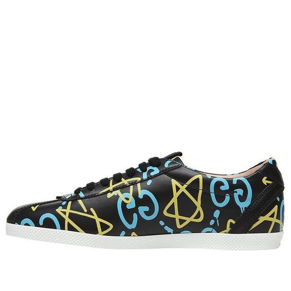 Кроссовки apollo star leather gg logo 'black' Gucci, черный