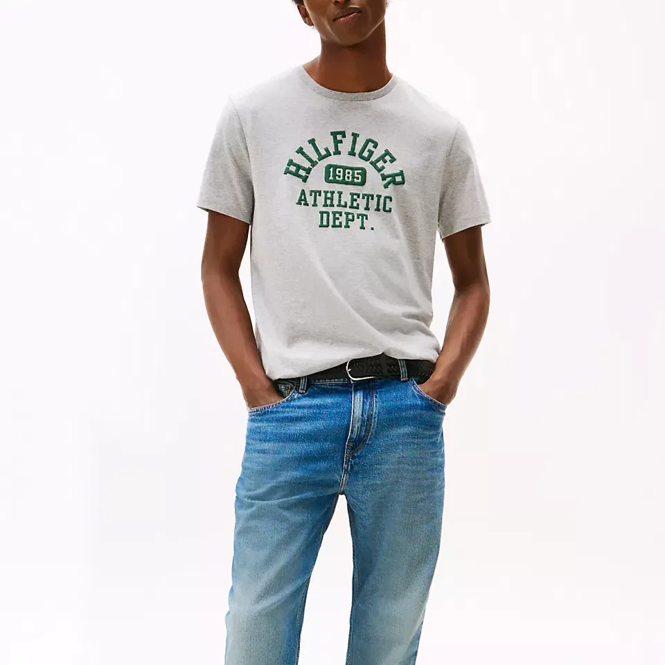 Футболка мужская серая crew neck Tommy Hilfiger, Gray — фото 3