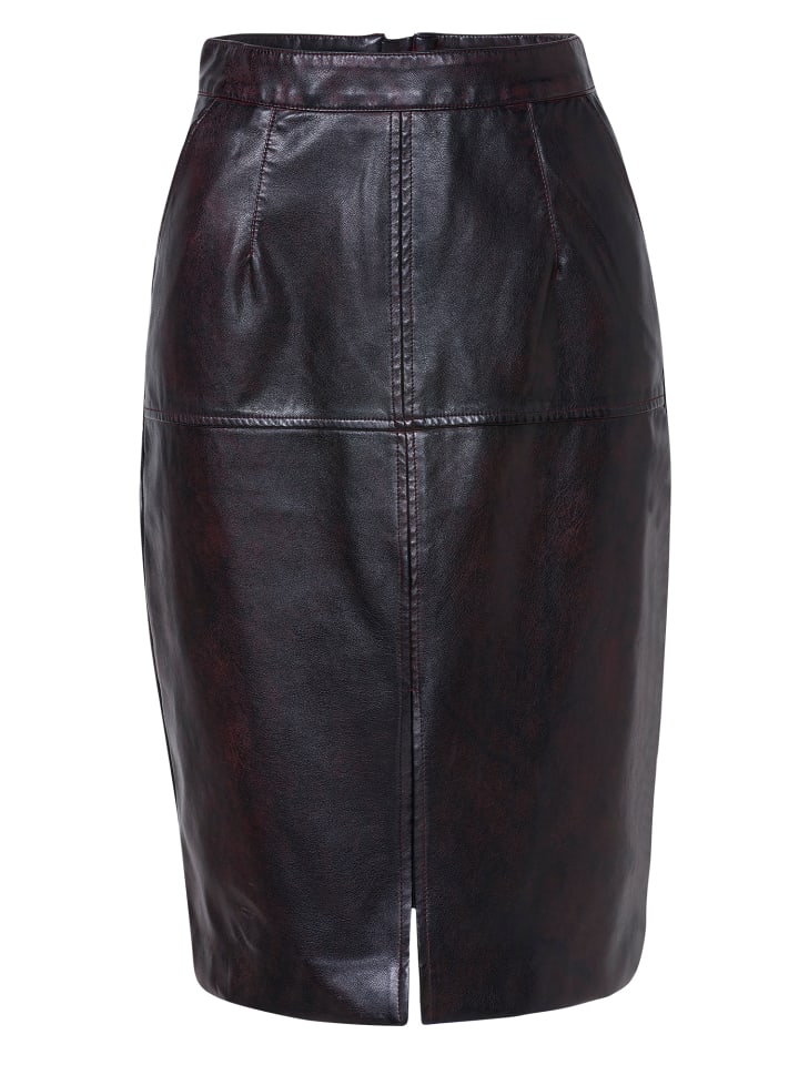 

Коричневая юбка миди из искусственной кожи KOROSHI