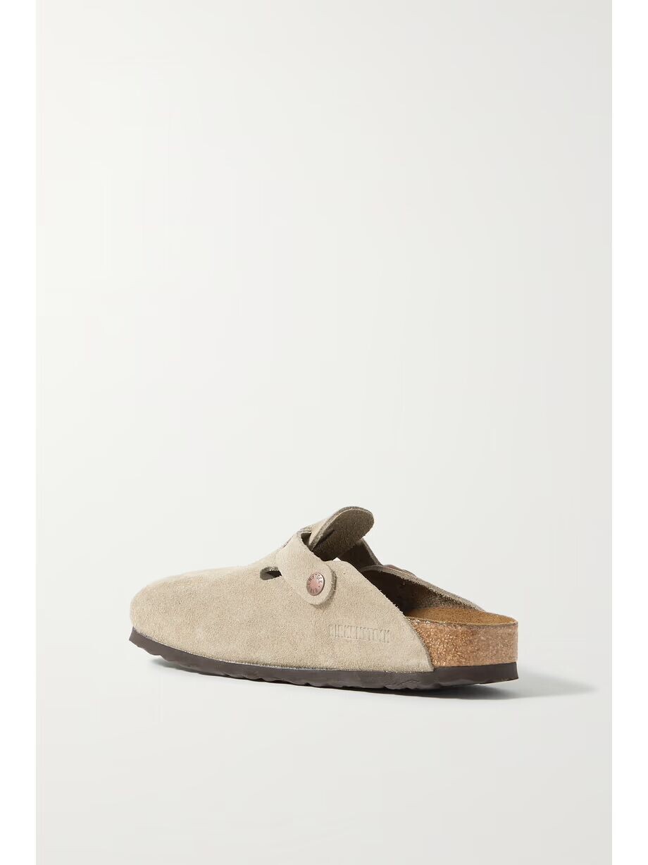 Бостонские замшевые сабо Birkenstock, серо-коричневый — фото 3