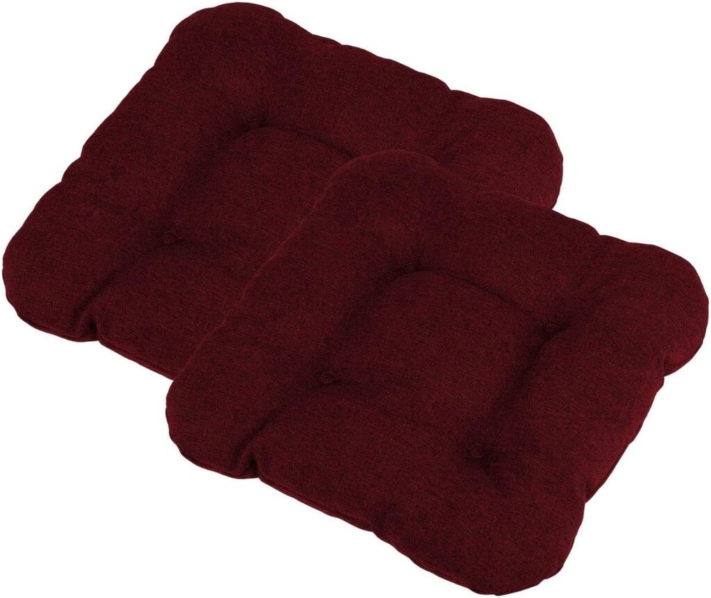 

Подушка на стул Chilly Pilley с набором петель, стеганая кухонная подушка, разные размеры, подушка на стул, декоративная подушка, много цветов (6 подушек 45x45 темно-красный)