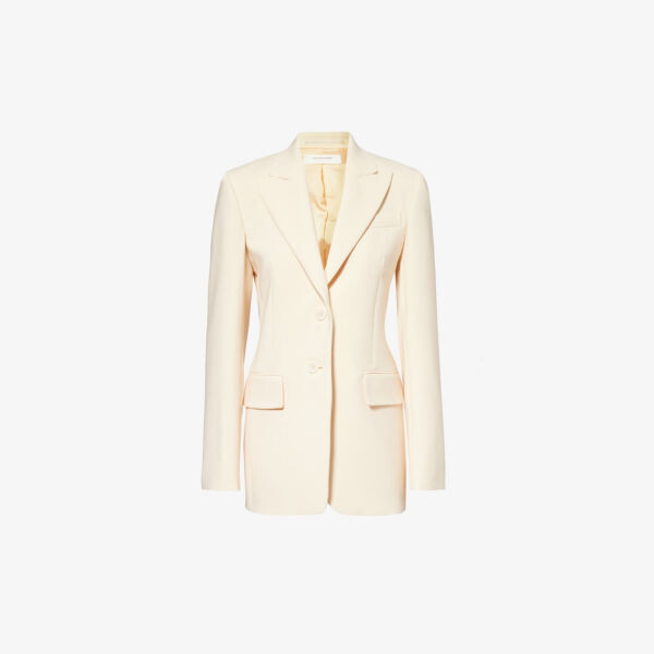 

Блейзер Zermat из эластичной шерсти с острыми лацканами Sportmax, цвет vanilla