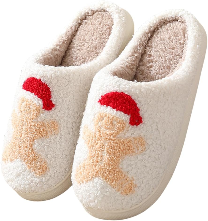 

Мультяшные тапочки для женщин и мужчин, милые, уютные, плюшевые, теплые тапочки на дома и улицу, «Встретимся в полночь», клубника, гриб, злые глаза, сердечки-любовь V Opxin, Gingerbread Man