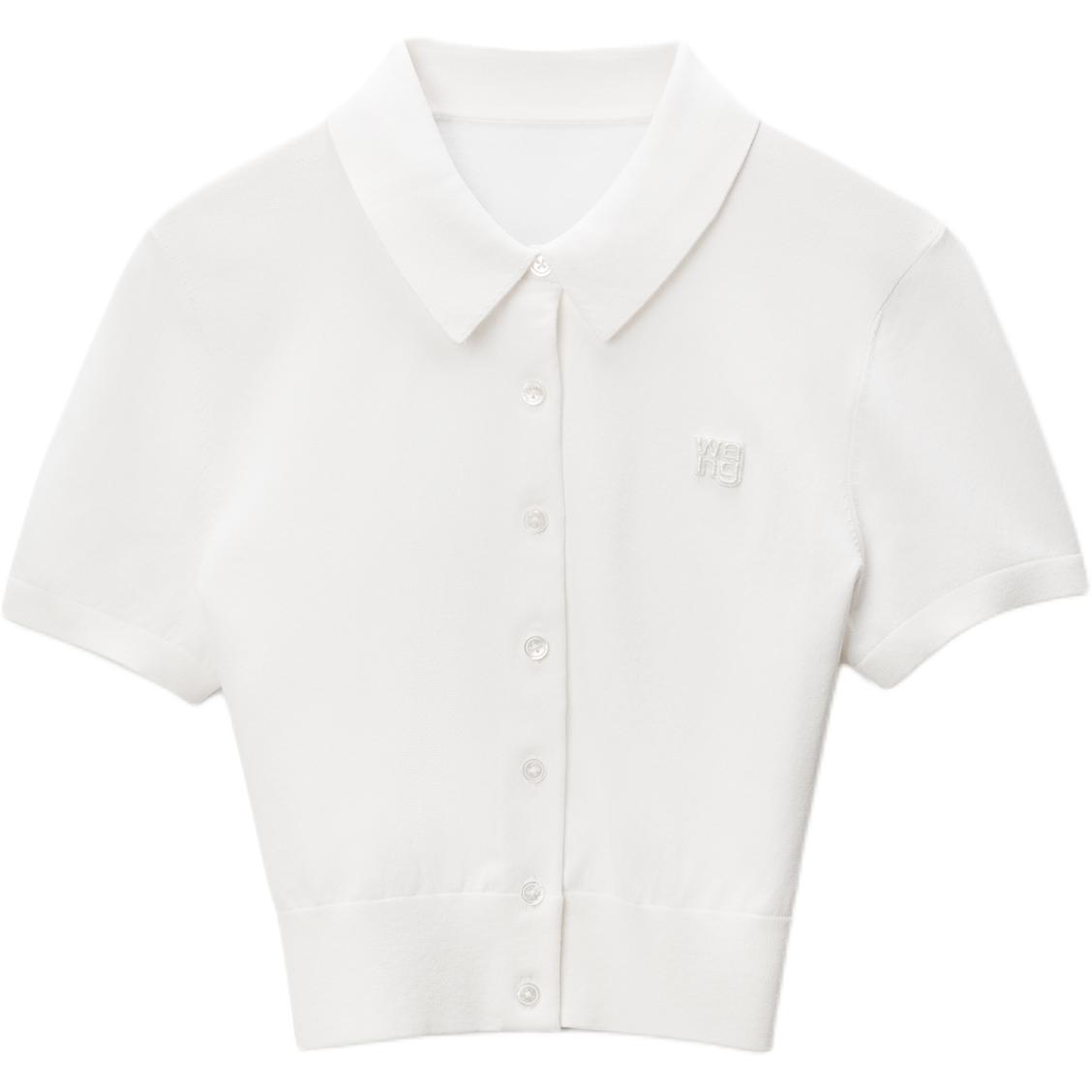 

Топ с коротким рукавом на пуговицах Alexander Wang, белый