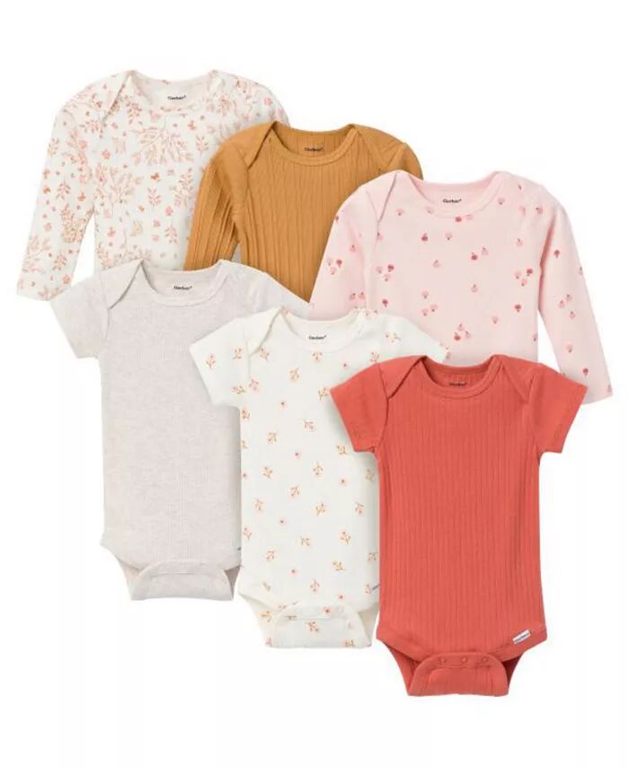 

Комплект из 6 комбинезонов для девочек Gerber, красный