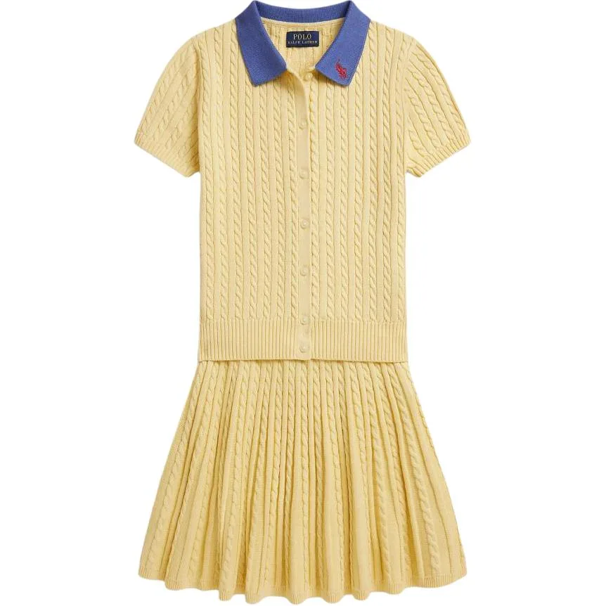 Детский комплект с юбкой Polo Ralph Lauren, светло-желтый
