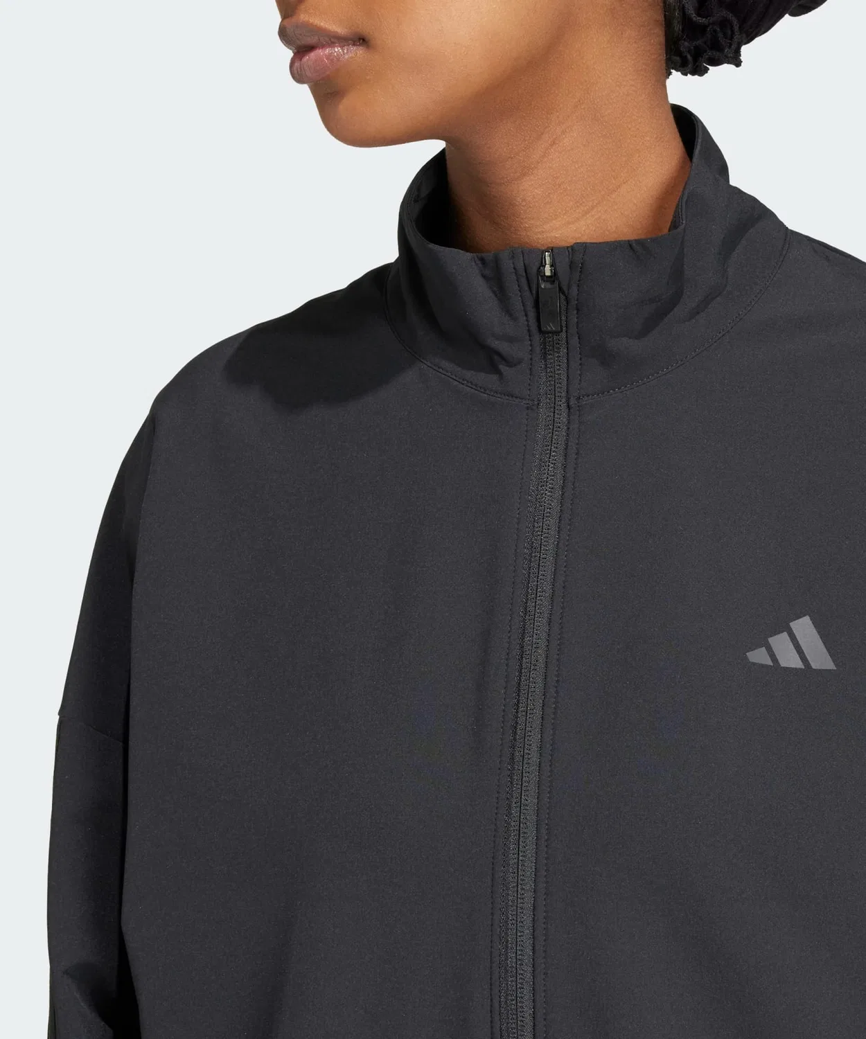 Куртка тренировочная с AEROREADY Adidas Pacer All Gym, 88% полиэстер, 12% полиуретан, чёрная — фото 4