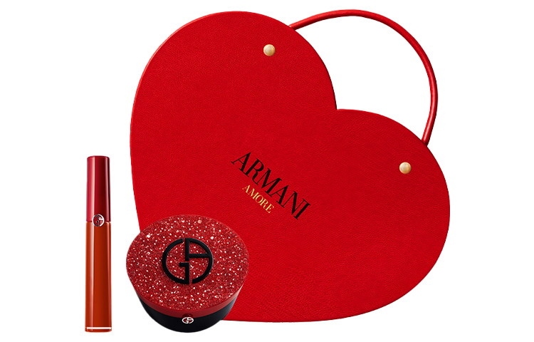 

Набор косметики для женщин GIORGIO ARMANI, Liquid Lipstick #405+Shimmering красный Diamond Cushion #2