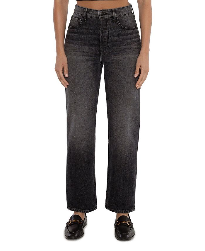 

Прямые джинсы High Rise Tracy в цвете Driftwood Rudes Denim, серый
