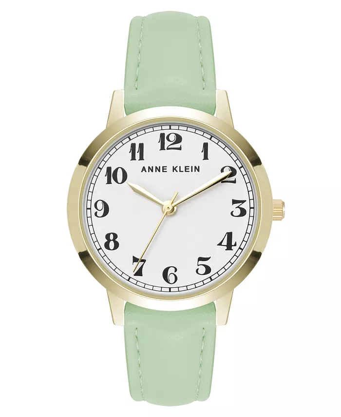 

Женские часы Quartz Casual Mint из полиуретановой кожи и металлического сплава золотистого тона в стиле Boyfriend, 34 мм Anne Klein