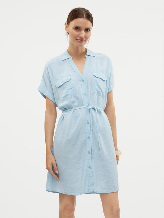 

Летнее платье свободного покроя Linn 10323027 Vero Moda, голубой
