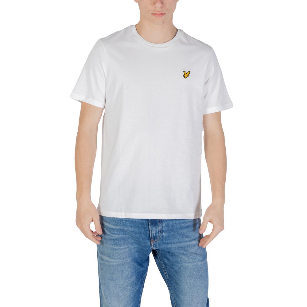 

Белая хлопковая футболка Lyle & Scott