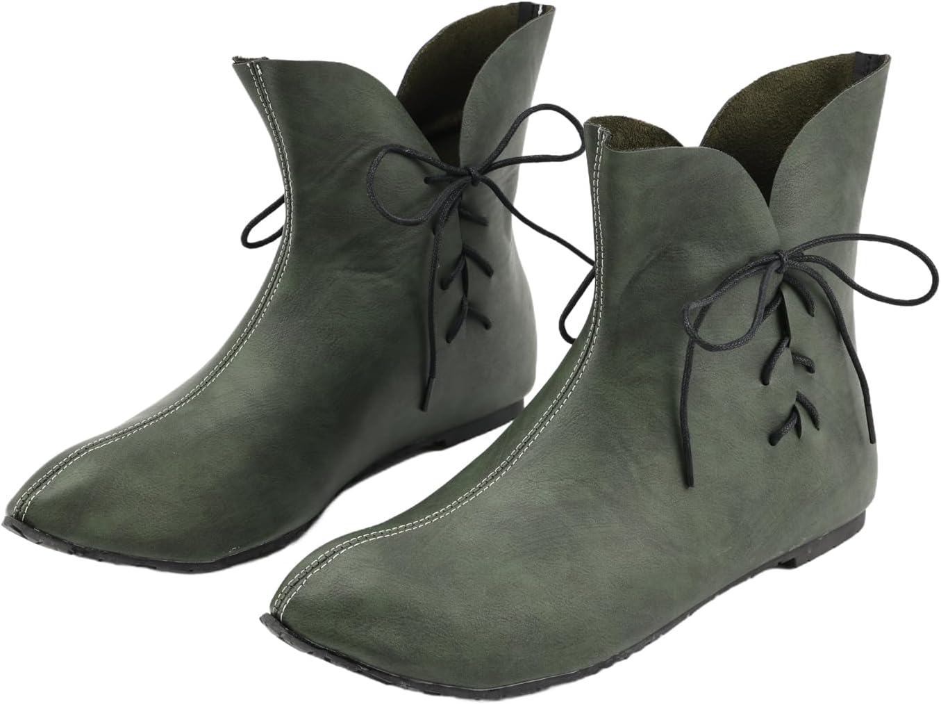 

Мужские ботинки эпохи Возрождения на шнуровке, средневековый косплей, вестерн, пиратские, викингские, с завязками, для Хэллоуина, с манжетами Ciyasheh, зеленый