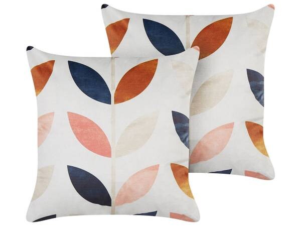 

Подушка Beliani 2 шт QUINOA, 45x45x45 см цвет cremeweiß/multicolor/weiß