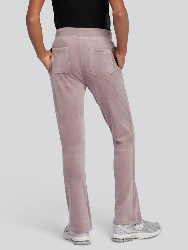 Детские велюровые брюки-джоггеры с пайетками bootcut Juicy Couture, Purple Dove — фото 4