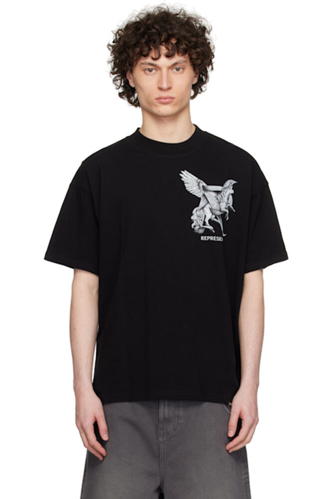 

Черная футболка «Элегантность в движении» Represent